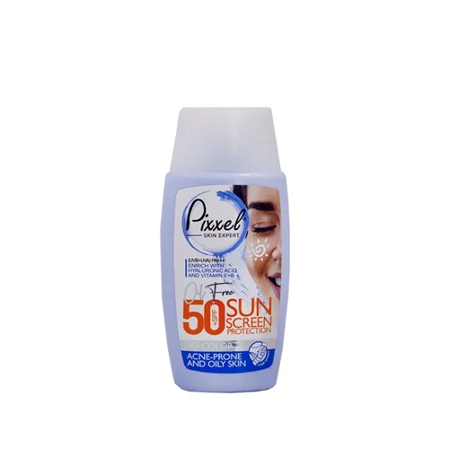 کرم ضد آفتاب بی رنگSPF +50(پوست چرب) پیکسل50میل