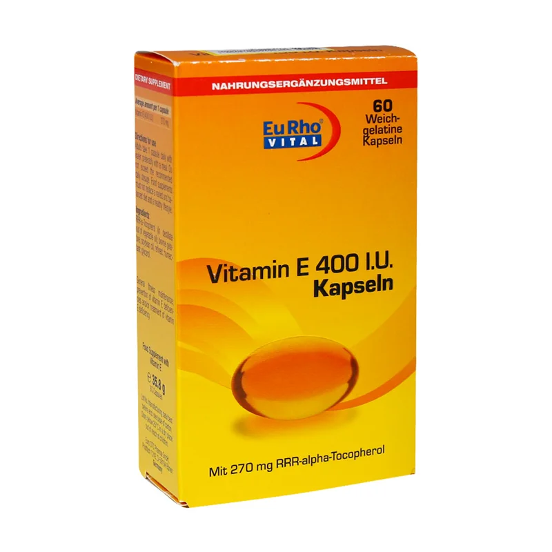 کپسول ویتامین E 400 واحد یوروویتال با منشا گیاهی ۶۰ عدد